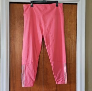 Womens Fit 4 All 7/8 Leggings Pink Athletic Leggings Size 1X Back Pocket!